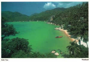 Vintage Postcard Haad Taa Toh Yai Koh Tao Thailand Visid Hongsombud Pub.