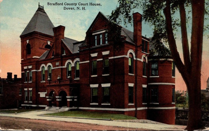 New Hampshire Dover Strafford County Court House 1916 Curteich