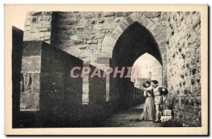 Old Postcard Chateau La Cite Carcassonne medieval love Talk in the Strings