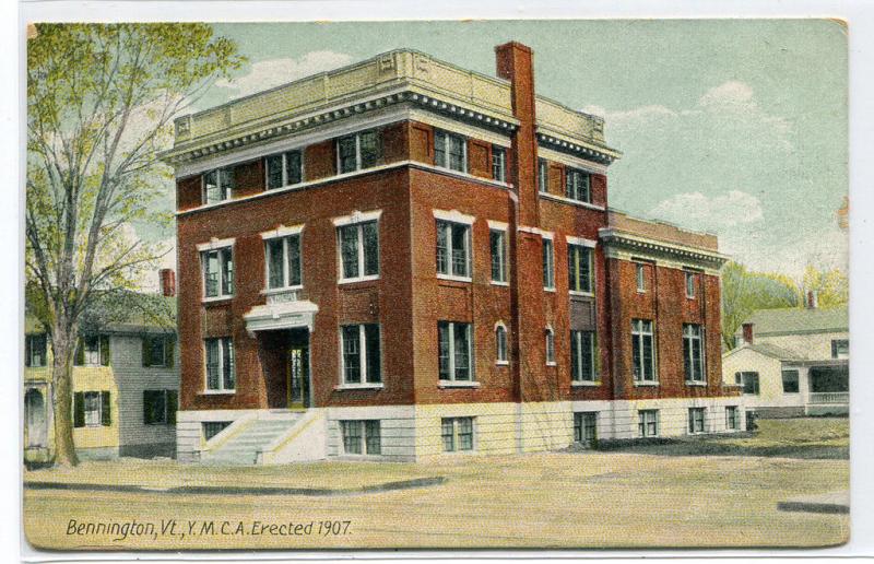 YMCA Building Bennington Vermont 1908 postcard