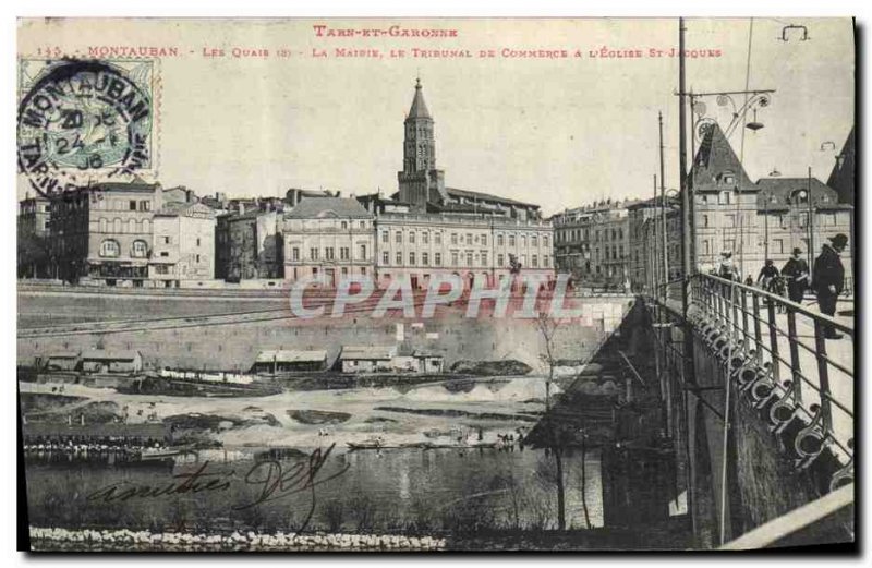 Old Postcard Montauban Tarn et Garonne Quays Maidie the Commercial Court the ...