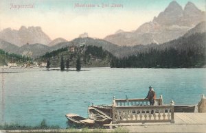 Italy Lake Misurina vintage undivided back Stengel & Co. postcard 1900s