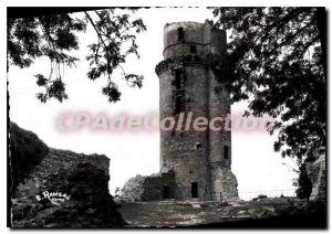 Old postcard Montlhery S and O tower and ruins castle erected from dismantled...