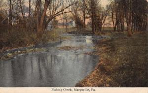 Marysville Pennsylvania Fishing Creek Waterfront Antique Postcard K103288