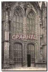 Old Postcard Ploermel Portal I Eglise Saint Armel