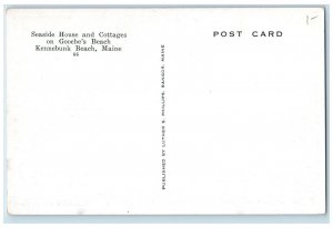 c1940's Seaside House and Cottage on Gooche's Beach Kennebunk Beach ME Postcard 