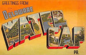 Greetings From Delaware Water Gap, Pennsylvania USA Unused 