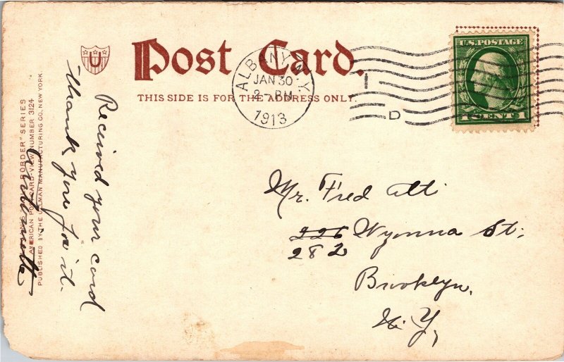 Postcard NY Albany Pearl and State Streets