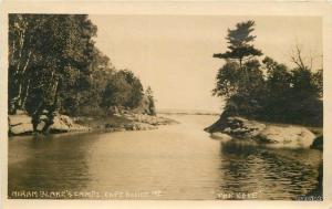 1928 Hiram Blakes Camps Cape Rosier Maine RPPC real photo postcard 4569