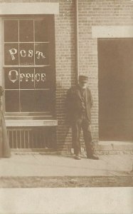 Searsport ME Post Office 1908 Real Photo Postcard