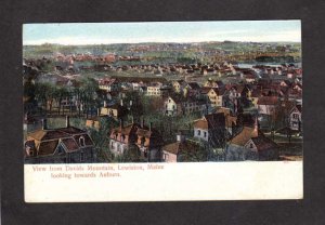 ME View From Davids Mountain Lewiston & Auburn Maine Vintage Postcard