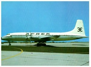 Afrek Ltd Bristol 175 Britannia at Athens 1980 Airplane Postcard