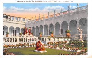 Corner of Court of Ringling Art Museum Sarisota Florida USA Unused 