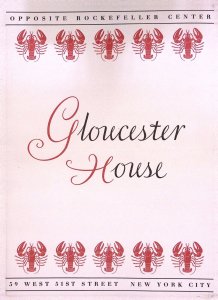 1940s GLOUCESTER HOUSE RESTAURANT MENU NEW YORK CITY ROCKEFELLER CENTER   W61