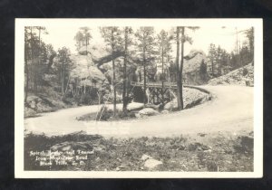 RPPC BLACK HILLS SOUTH DAKOTA IRON MOUNTAIN ROAD BRIDGE REAL PHOTO POSTCARD SD