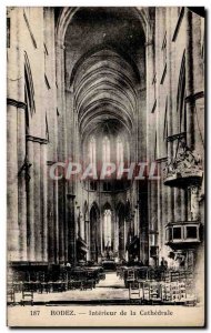 Rodez Old Postcard Interior of the cathedral