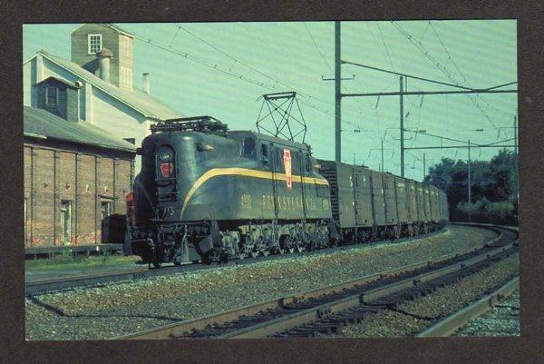 PA Pennsylvania Railroad Train 4930 Leaman Place Junction Penn Postcard RR