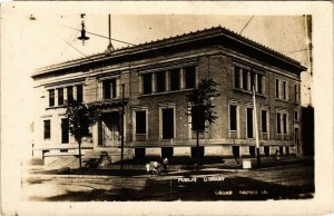 PC CPA US, IA, CEDAR RAPIDS, PUBLIC LIBRARY, REAL PHOTO POSTCARD (b6714)