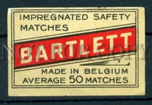 500555 BELGIUM BARTLETT Vintage match label