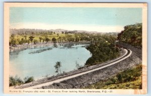 St. Francis River looking North Sherbrooke PQ Canada Postcard