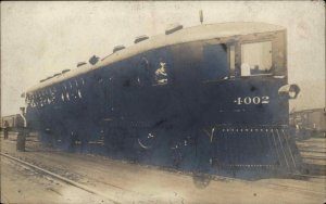 McKeen Motor Erie RR Train Trolley Car Salamanca to Bradford PA Real Photo RPPC