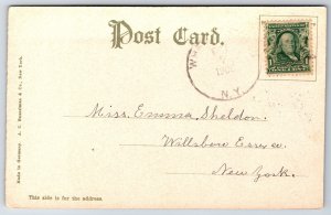 Interior~Albany New York~Western Staircase @ State Capitol Bldg~PM 1908~Postcard