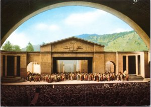 Postcard Germany Bavaria Oberammergau - The Passionplay Theatre Stage