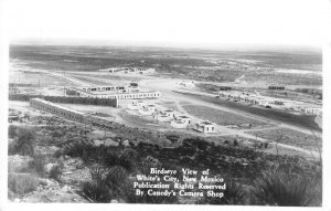 RPPC Birdseye View, White's City, New Mexico Roadside 1940s Vintage Postcard