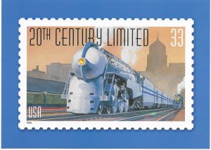 US Unused. #3335 Train - 20th Century Limited . includes used #3335 stamp.