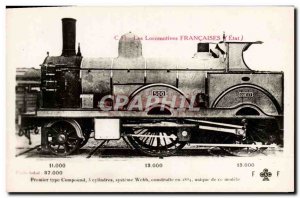 Postcard Old Train Locomotive First Compound Type System Webb