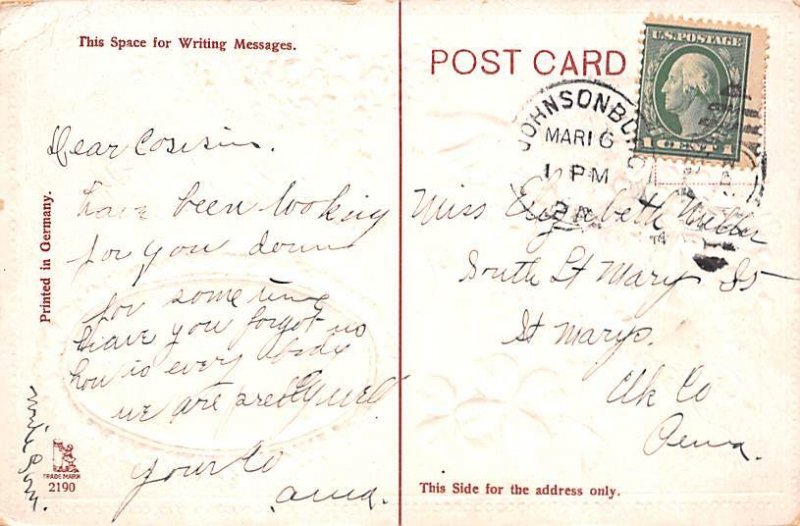 Saint Patricks Day  Saint Patricks Day Postcard