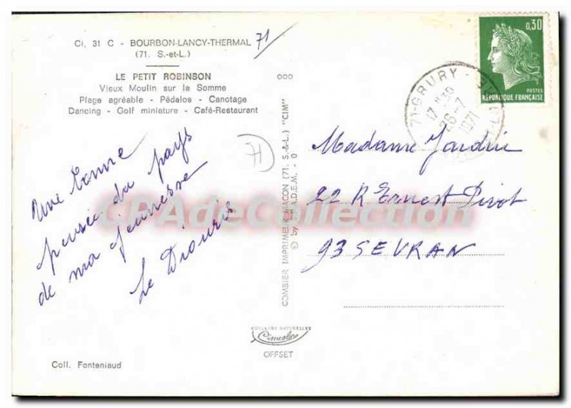 Modern Postcard Bourbon Lancy Thermal Le Petit Robinson