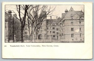 Cartão postal New Haven Connecticut Yale University Vanderbilt Hall-