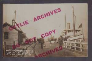 Fort Howard MARYLAND RPPC c1910 STEAMBOAT SPRIGG CARROLL nr Baltimore US GOV'T