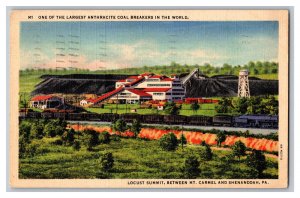 c1938 Postcard PA Anthracite Coal Breakers Mt. Carmel Shenandoah Pennsylvania