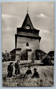 Hungary Postcard Greetings from Miskolc Building Tower c1910 RPPC Photo