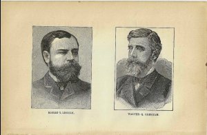 Robert Lincoln and Walter Grisham Original 1884 Print First Edition 5 x 7