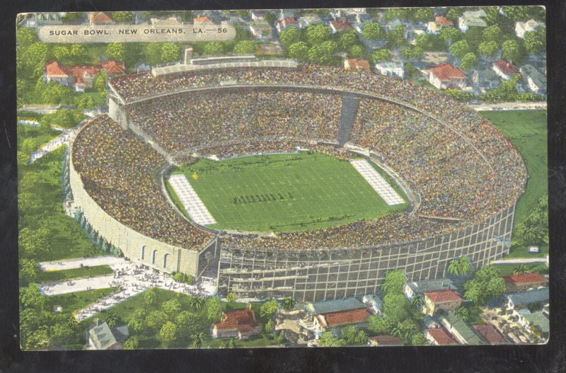 NEW ORLEANS LOUISIANA TULANE UNIVERSITY FOOTBALL STADIUM VINTAGE POSTCARD