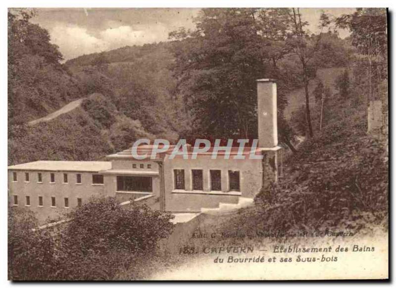 Postcard Old Cures Capvern baths establishment of Bourride and undergrowth