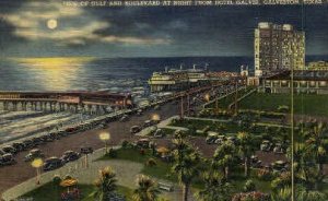 View OF Gulf and Boulevard - Galveston, Texas TX  