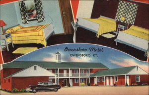 Owensboro Kentucky KY Owensboro Motel Multi-View Mid-Century Linen Postcard