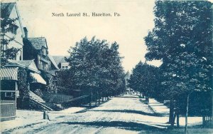 Postcard Pennsylvania Hazelton North Laurel Street C-1910 23-10136