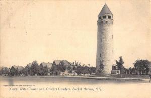 Sacket Harbor New York Water Tower Officers Quarters Antique Postcard K94685