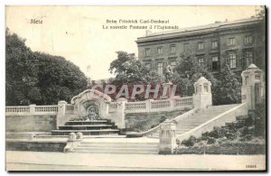 Old Postcard Metz The new Fontaine the Esplanade