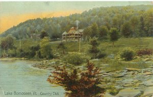 Vermont Lake Bomoseen Country Club 1913 Postcard Used