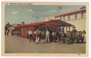 MARKETPLACE PHOTOGRAPHER~MEXICO linen postcard~ca1940s