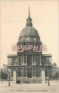 Old Postcard Paris on invalid dome