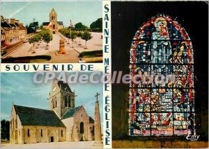 Modern Postcard Sainte Mere Eglise (Manche) instead of 6 June the fourteenth ...