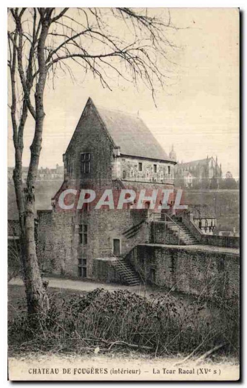 Old Postcard Fougeres Chateau De La Tour Raoul