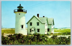 Provincetown Massachusetts~Race Point Lighthouse Exterior View~Vintage Postcard